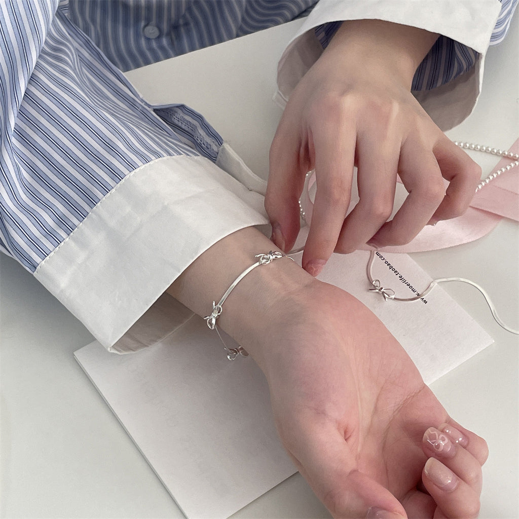 Armband aus 925er Sterlingsilber mit Schleife für Damen