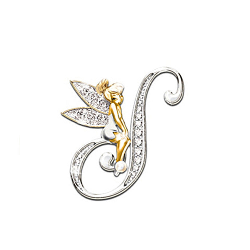 Broche de mujer con 26 letras inglesas