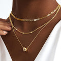Halskette Zirkonia-Halsketten-Set Damen