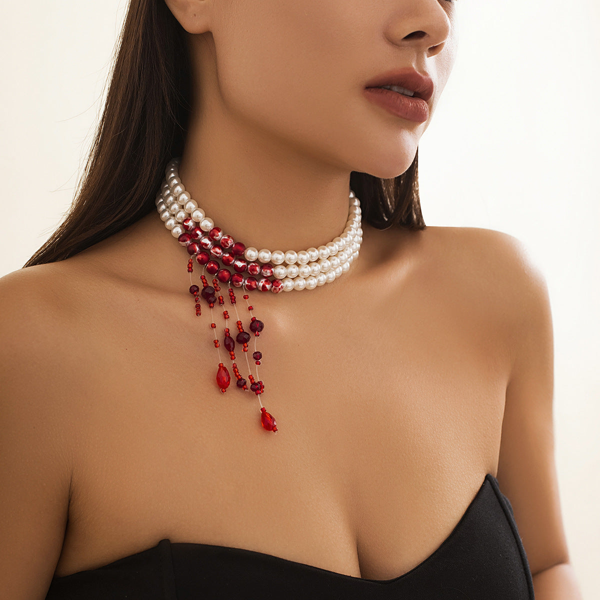 Gothic Perlenkette für Damen