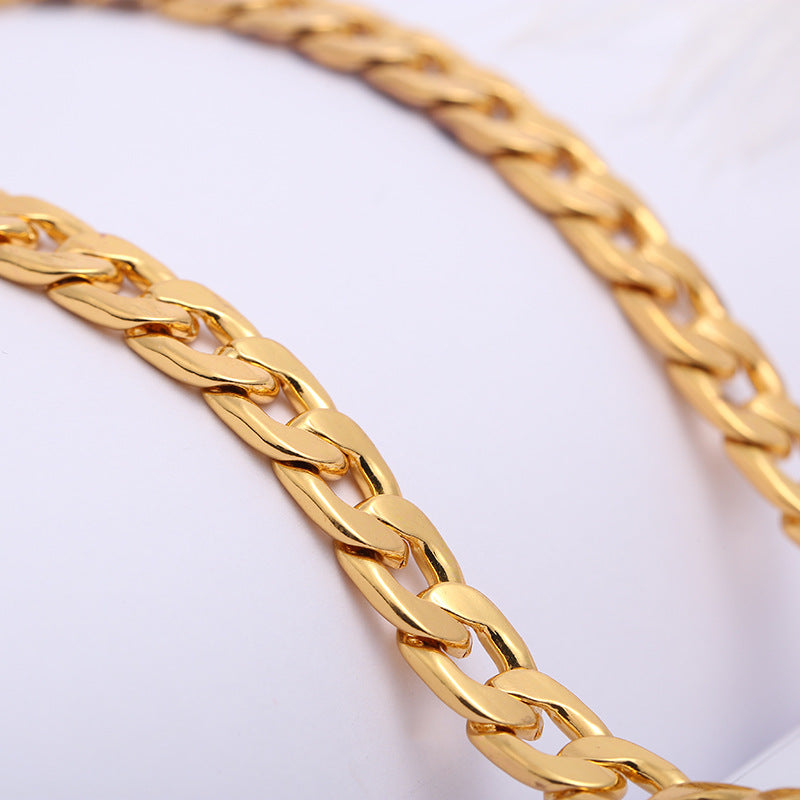Yunjin NK Halskette NK Kette vergoldet 18K Gold Halskette Herren