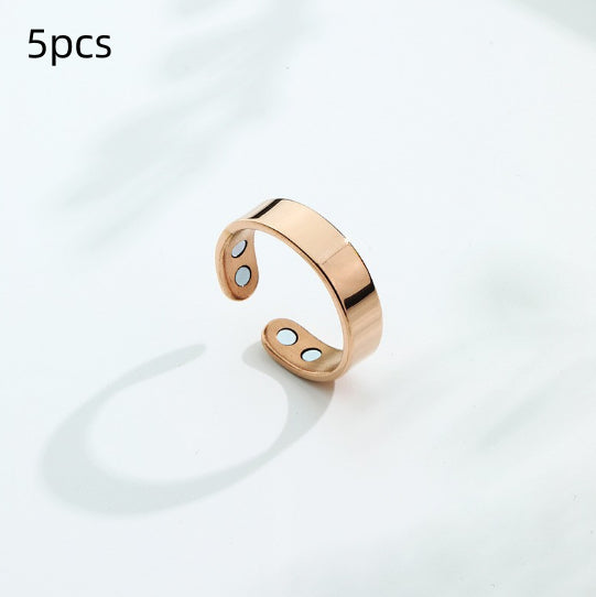 Anillo Antirronquidos Detener Ronquidos Ayuda Respiratoria Acupresión Tratamiento Antirronquidos Terapia Magnética Anillo de Dedo Saludable Joyería