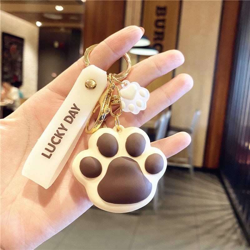 Llavero creativo de pata de gato para mujer