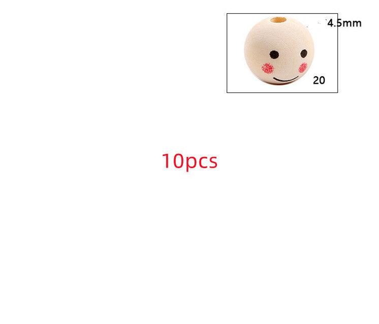 DIY Kinder Holzfarben Smile Puppenkopf Perlen Accessoires