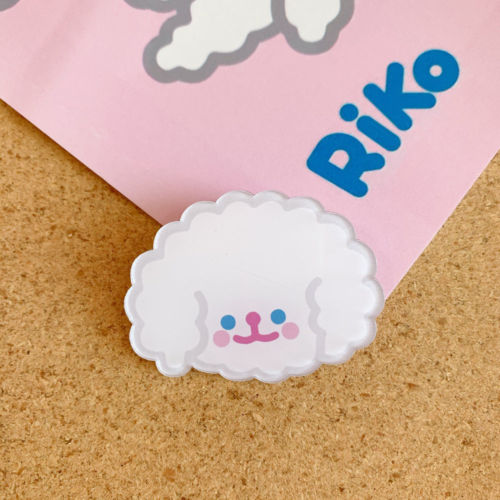 Pequeño broche de dibujos animados conejito lindo accesorios ropa bolso colgante insignia mujer