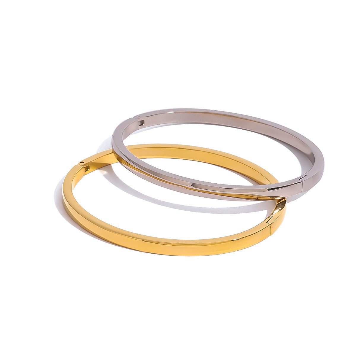 European And American Stainless Steel Glossy Buckle Bracelet