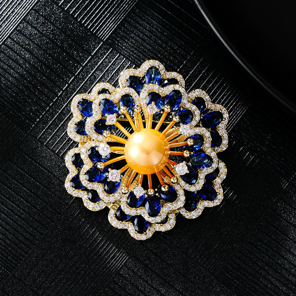 Schwere Industrie Begonie Brosche Luxus Damen Anstecknadel