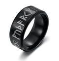 Asgard Crafted Handgefertigter Edelstahl-Runenalphabet-Ring
