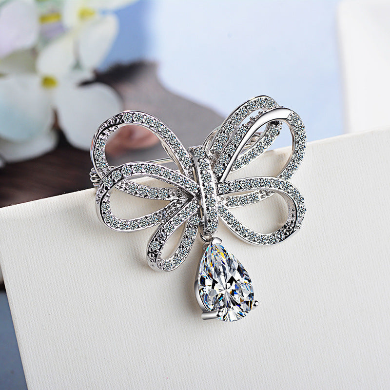 Brosche Silber Koreanische Version Des Herz-Ornaments Mädchen
