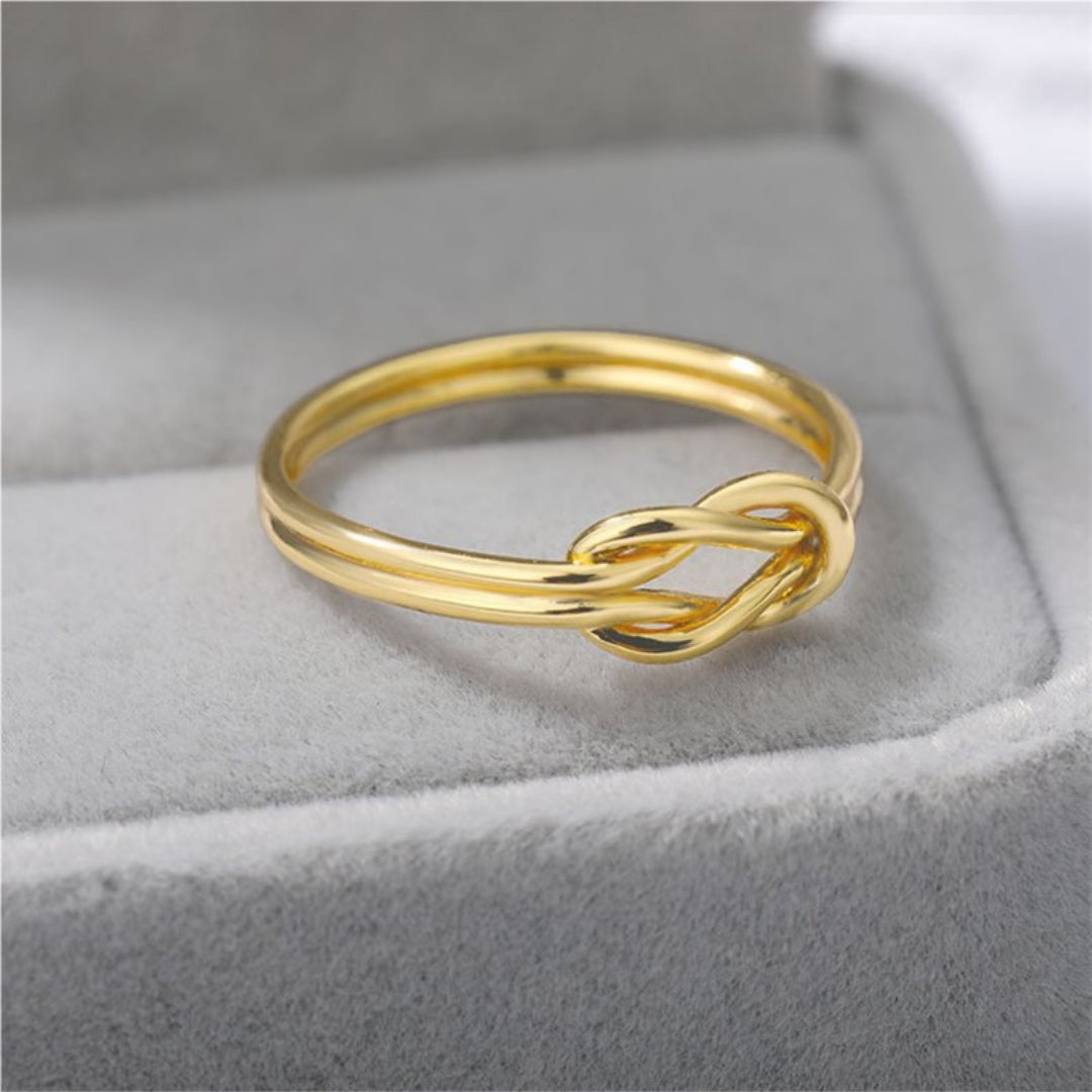 Anillos cruzados de circonita para mujer de acero inoxidable