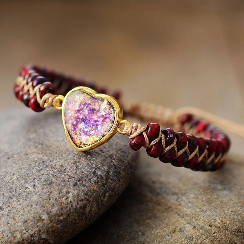 Colorful Heart Accessories Stylish Stone Bracelet