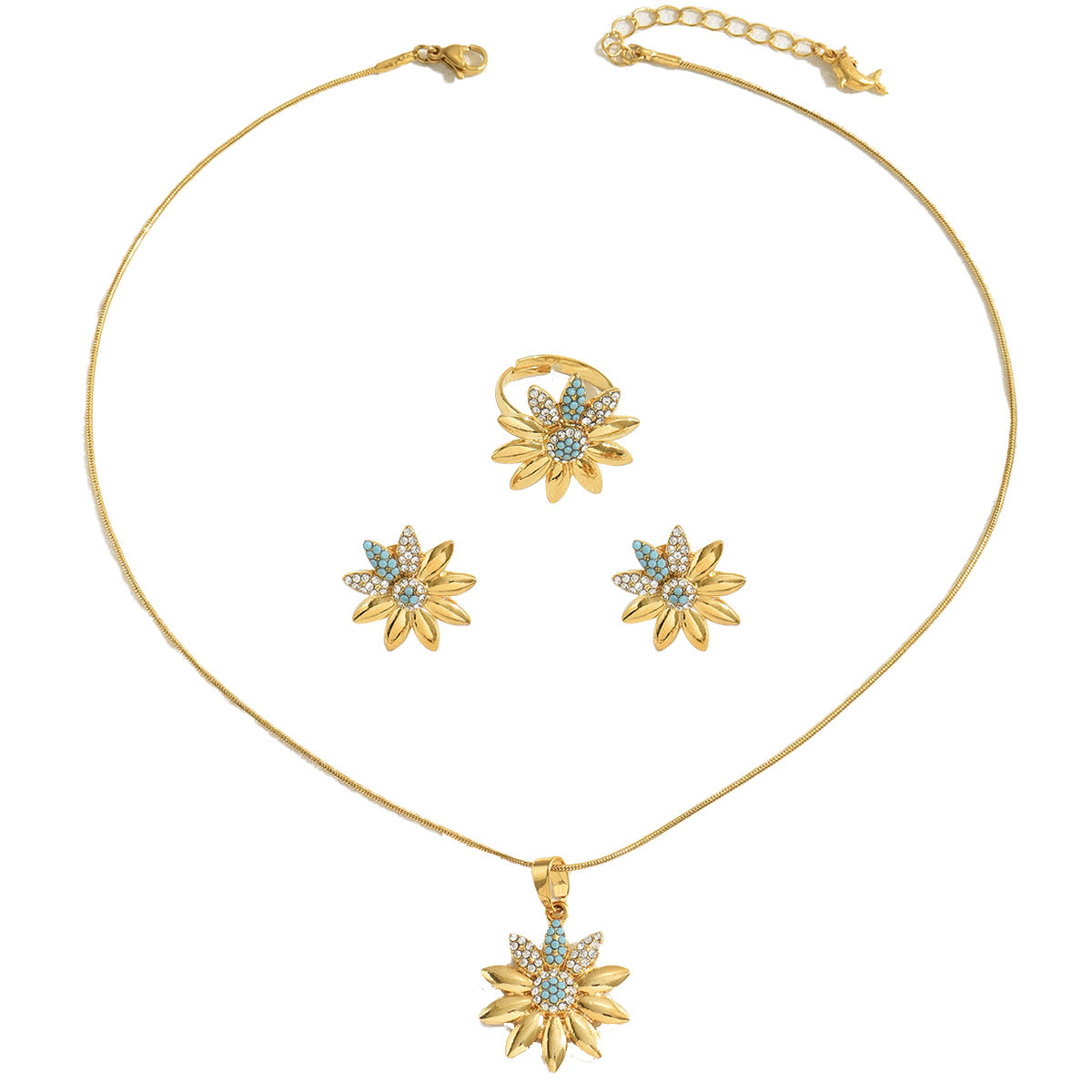 Damen schlichter Mode-Diamant-Halsketten-Anzug