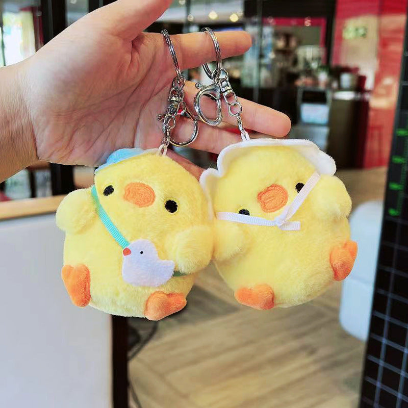 Lindo pollito de peluche, muñeco para bolso