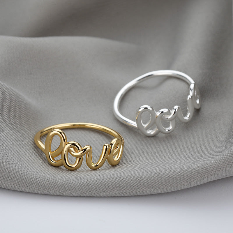 Anillo Pequeño LOVE Anillos de Pareja para Hombres y Mujeres