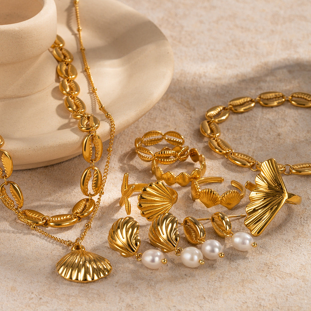 Vielseitiger Muschel- und Meereselement-Schmuck