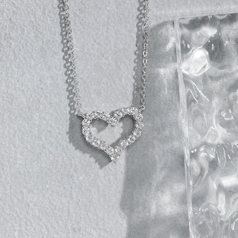 Collar con corazón de melocotón japonés a juego, oro rosa, estilo sencillo, moda exquisita, para mujer