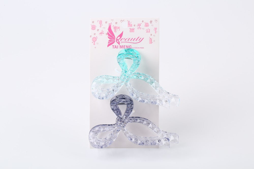 Mattes Vollton-Klauen-Haarclip-Set mit Pfotentasche, modisches Haarclip-Set