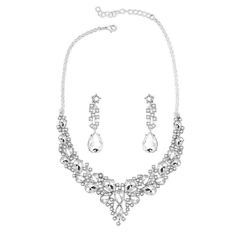 Luxuriöses Kristall-Brautschmuck-Set