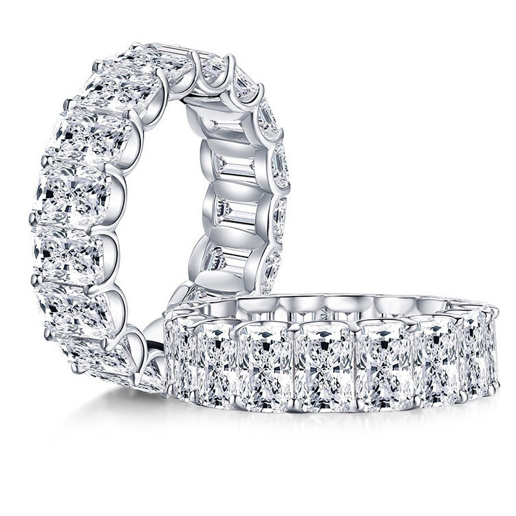 Sterling Silber Ring Hochkarätige Diamantsimulation