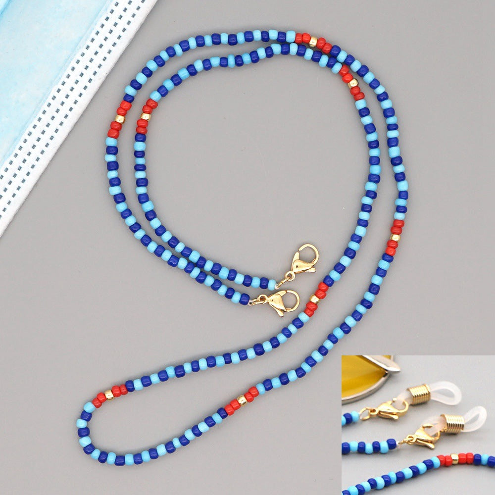 Brillen-Gesichtsmasken-Halskette, Schmuck, Perlen-Schultergurt, modische Sonnenbrillen-Schmuckkordel