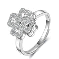 Anillo Giratorio Trébol de Cuatro Hojas para Mujer