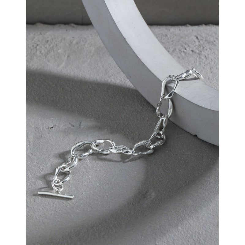 Minimalist All-match Cold OT Buckle Chain Bracelet For Women