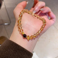 Citrine Agate Flower Bracelet Vintage Graceful And Fashionable