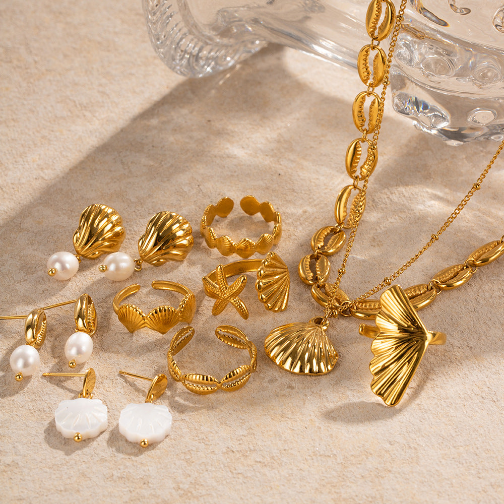 Vielseitiger Muschel- und Meereselement-Schmuck