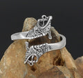 Anillo ajustable Jörmungandr de acero inoxidable artesanal Asgard