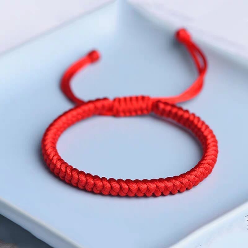 Dorje Knot Red Rope Adjustable Size Hand-woven Red Rope