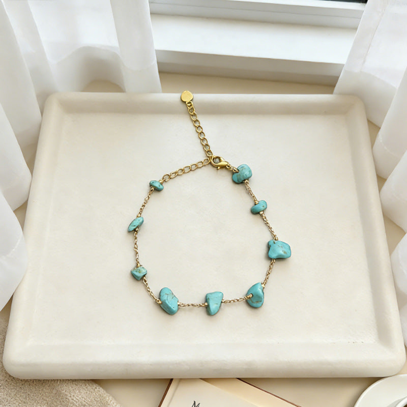 Natural Crushed Stone Turquoise Bracelet