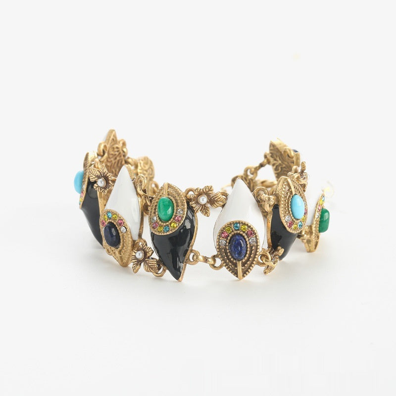 Armband Türkis Vintage Antik Farbige Glasur