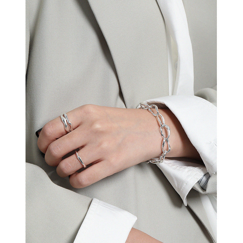 Minimalist All-match Cold OT Buckle Chain Bracelet For Women