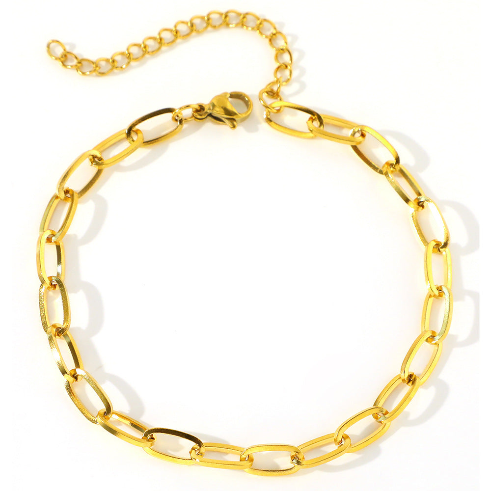 Pulsera Retro de Cadena Gruesa Personalizada Pulsera Abierta Intercambiable Estilo Gemelo