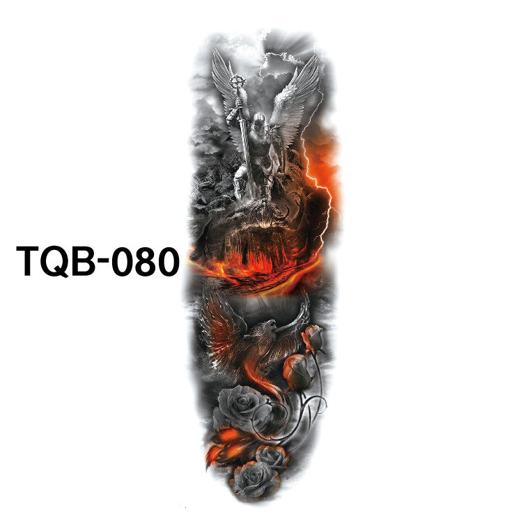 Pegatina de tatuaje impermeable de brazo completo