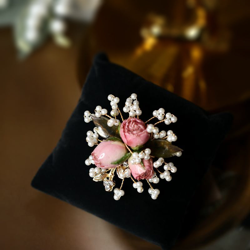 Vintage Flower Brooch Upscale Women's Elegant Delicate Pin Decorative Corsage