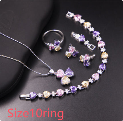 Clover Zirkon-Diamant-Schmuckset für Damen