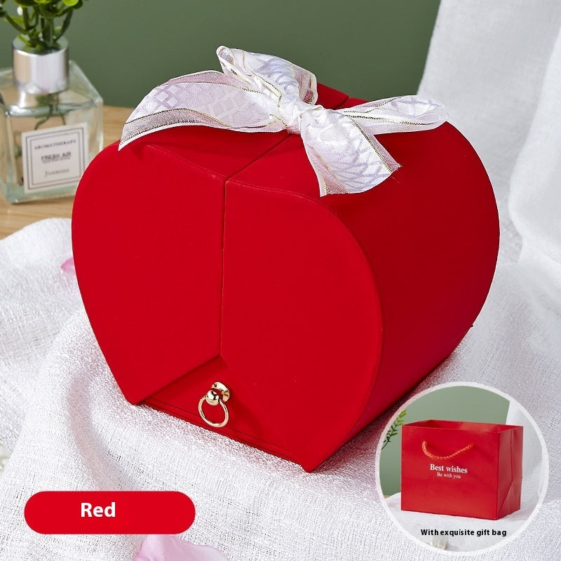 Apfelrose Schmuckschatulle Halskette Ring Ornament Für Freunde Weihnachten Valentinstag
