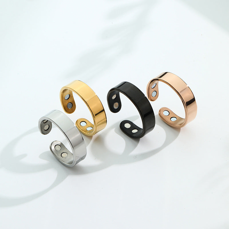 Anillo Antirronquidos Detener Ronquidos Ayuda Respiratoria Acupresión Tratamiento Antirronquidos Terapia Magnética Anillo de Dedo Saludable Joyería