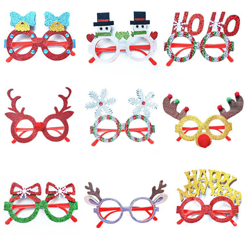 Weihnachtliche kreative Partybrille zum Verkleiden