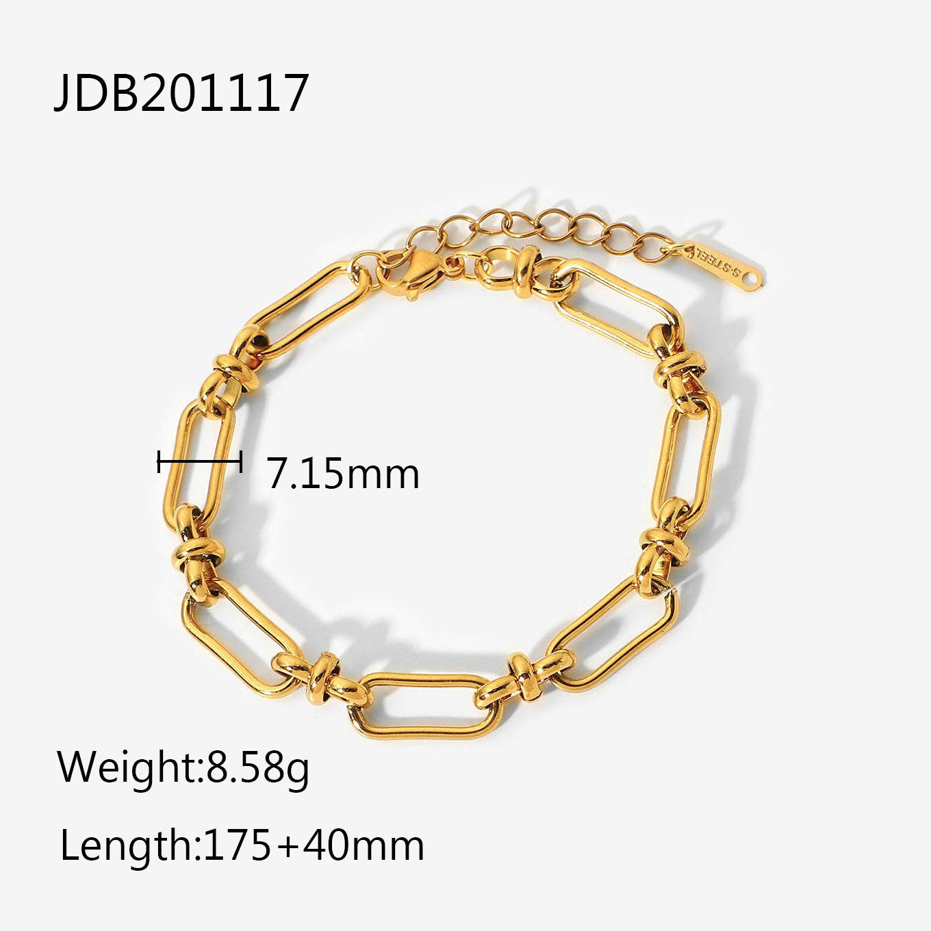 Pulsera clásica lisa de oro de 18 quilates