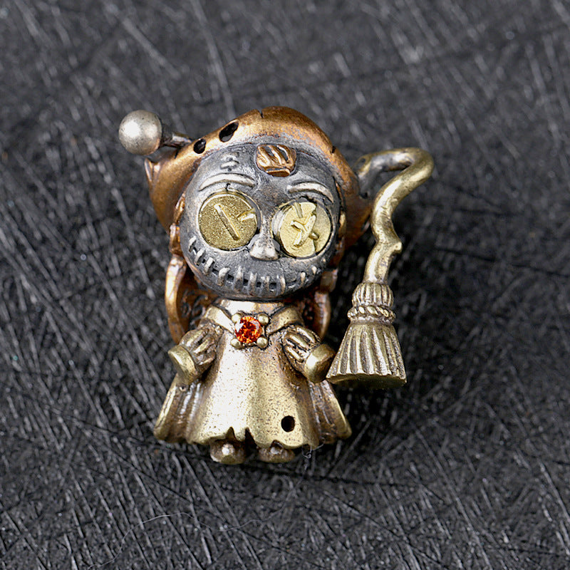 Hexenbohnenpuppe Silberschmuck Persönlichkeit Retro
