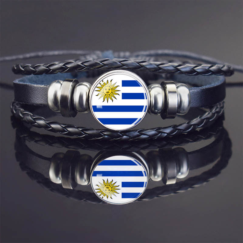 World Flag Bracelet Woven Twisted