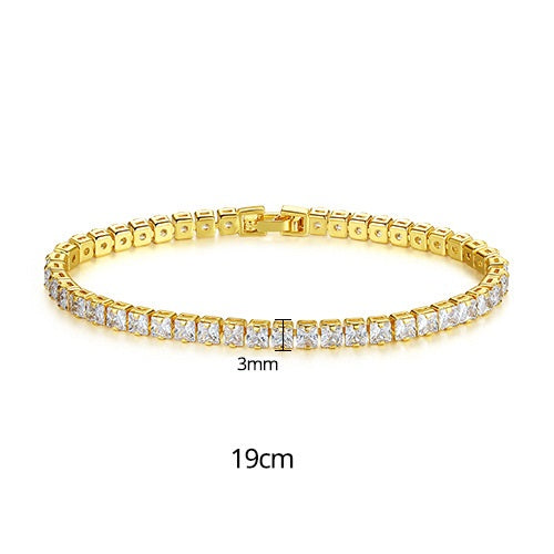 Nueva Pulsera de Tenis Sencilla de Moda para Mujer