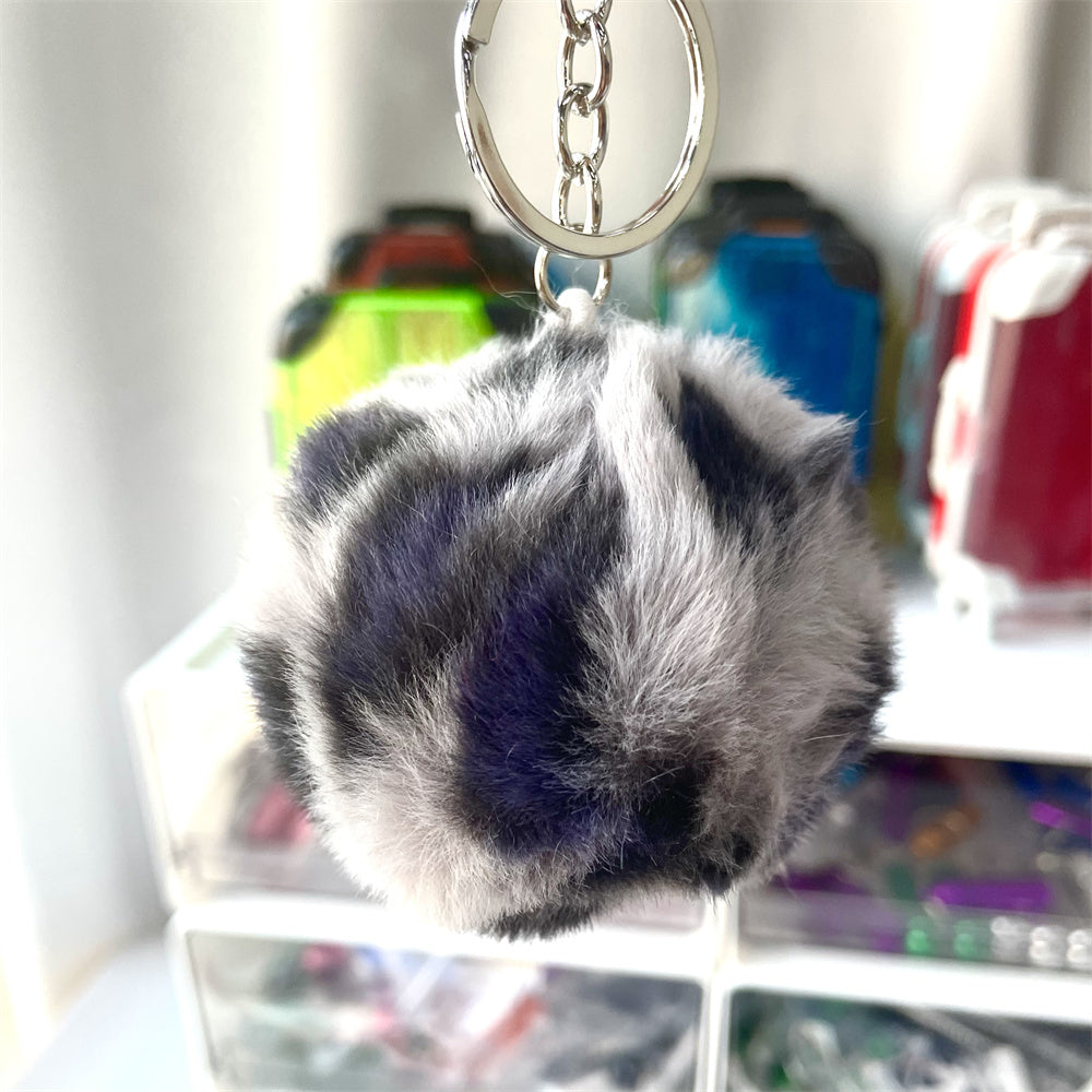 Traje de llavero de bolsa de pulsera de bola de lana con cordón de mano