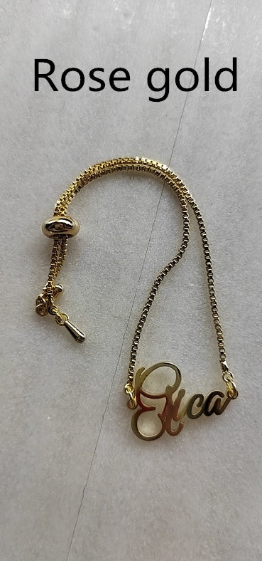 Pulsera personalizada de acero inoxidable con nombre para hacer tú mismo