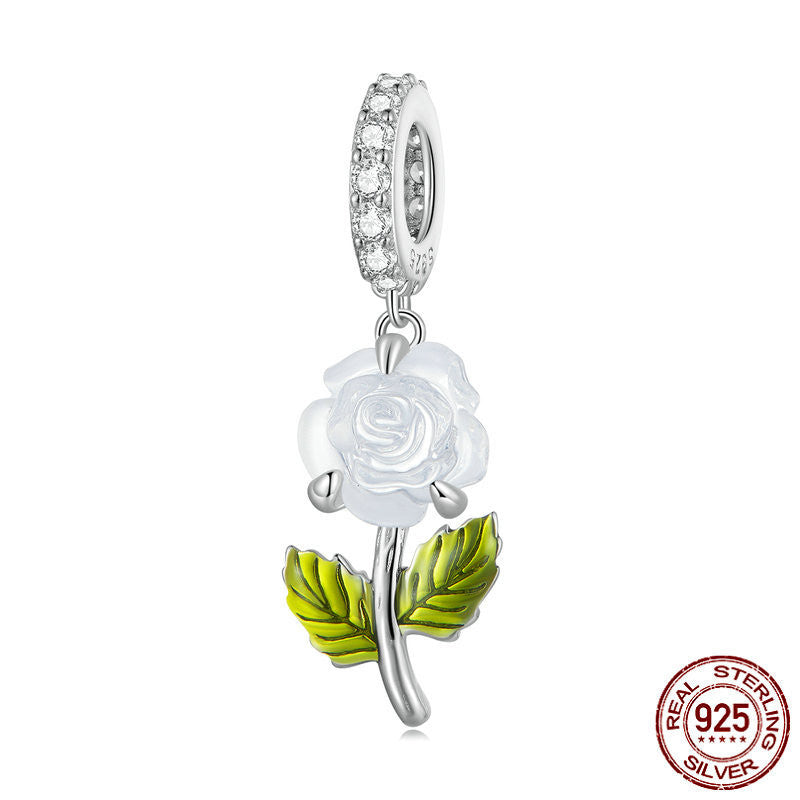 Rose S925 Silber Anhänger Kreativer UV-Farbwechsel