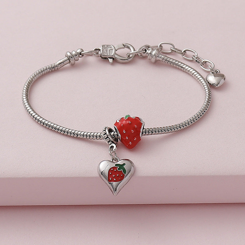 Sweet Cute Love Fruit Strawberry Bracelet