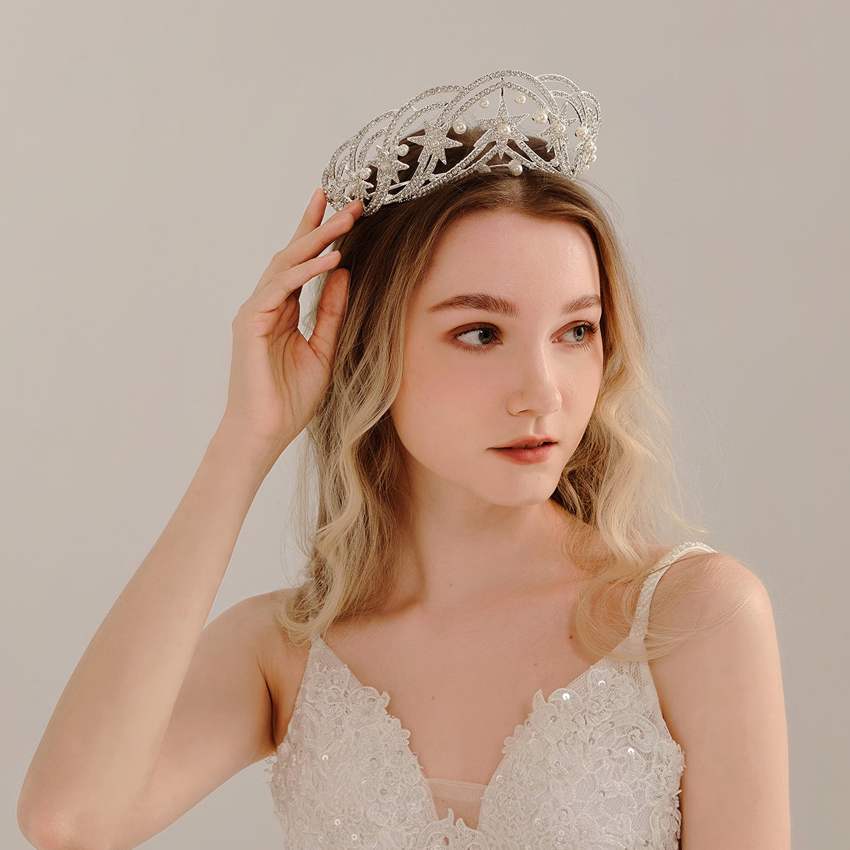 Accesorios para el cabello estilo socialité de lujo ligero, tocado para vestido de novia