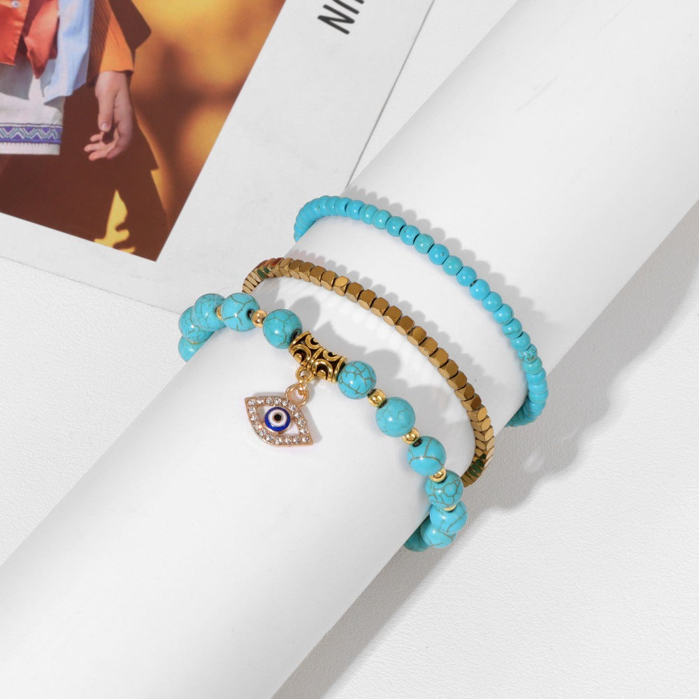 Fashion Personality Female Turquoise Suit Jewelry